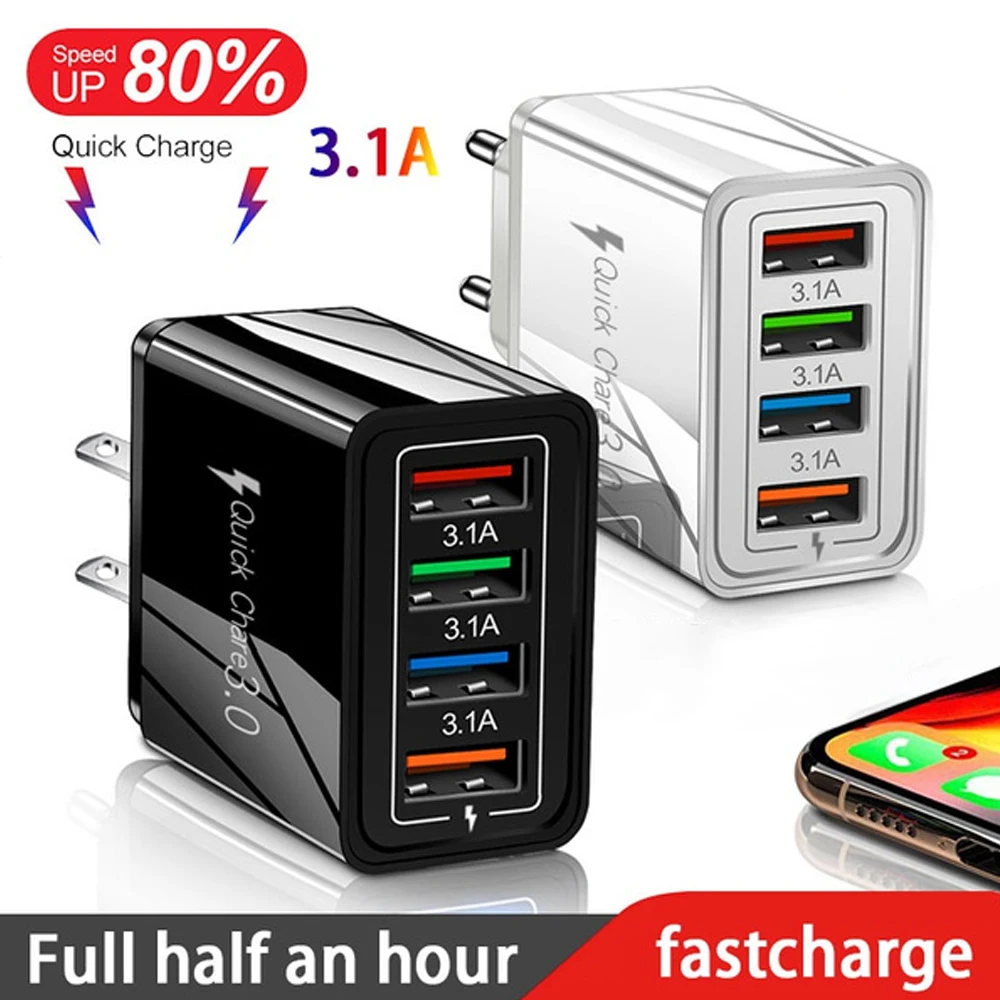 Quick Charge 3.0 USB Charger Adapter for iPhone 14 13 12 11 Pro Max – EU/US Plug - Image 2
