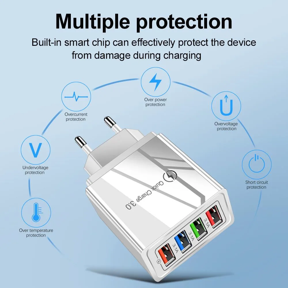 Quick Charge 3.0 USB Charger Adapter for iPhone 14 13 12 11 Pro Max – EU/US Plug - Image 5