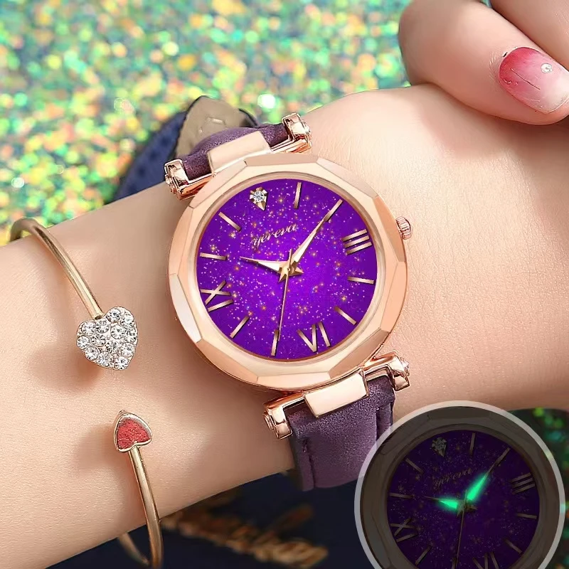 Fashion Quartz Steel Belt Watch Set – Rhinestone Alloy Wristwatch for Stylish Ladies - Image 2