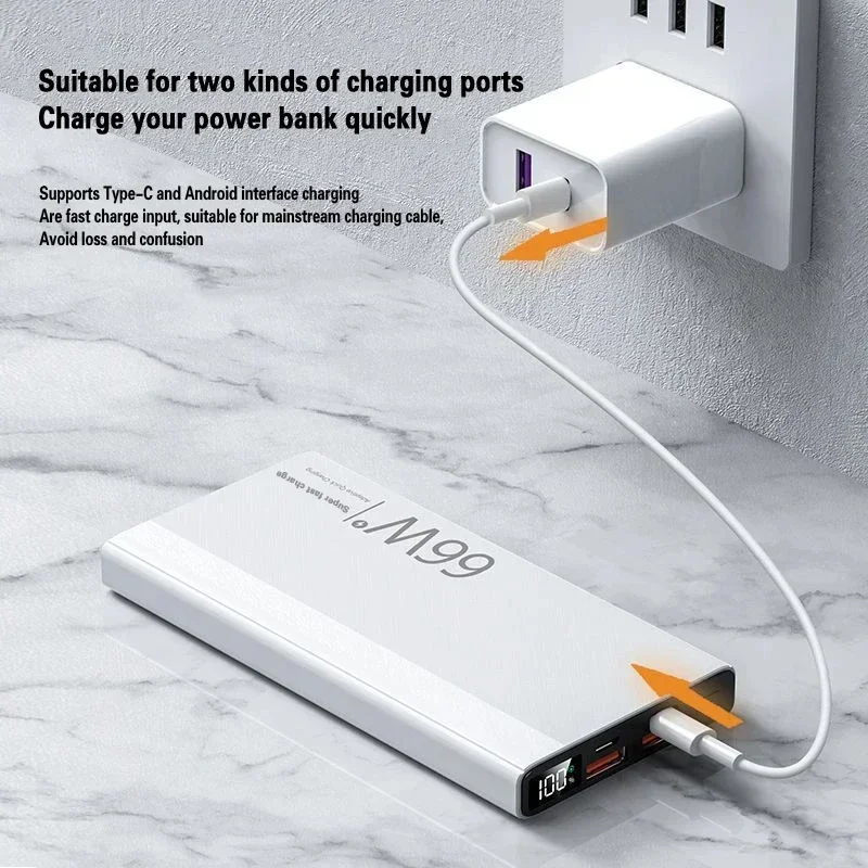 New 66W Power Bank 50000mAh – PD 3.0 Fast Charging External Battery for iPhone 15, 14, 13 Pro, Samsung, and Xiaomi - Image 5