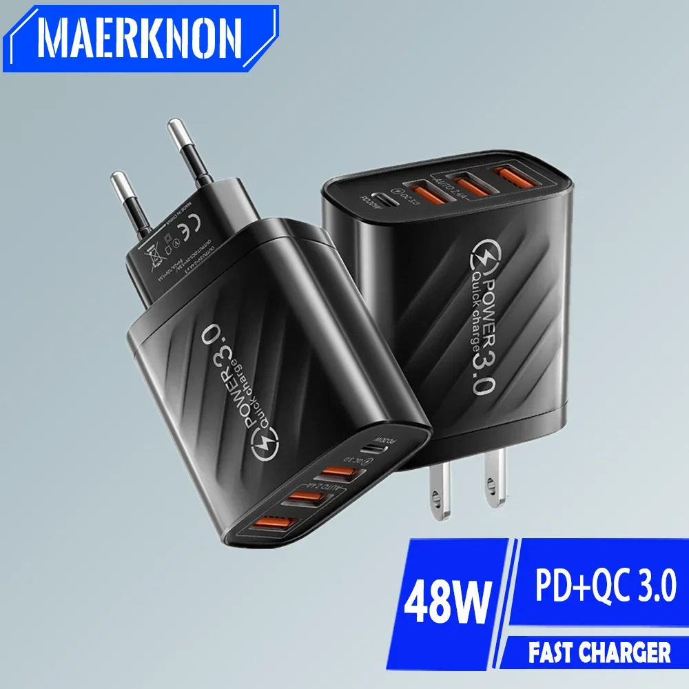 USB Type-C Power Adapter – 48W PD Fast Charging Wall Charger for iPhone, Samsung, Xiaomi, Huawei - Image 2