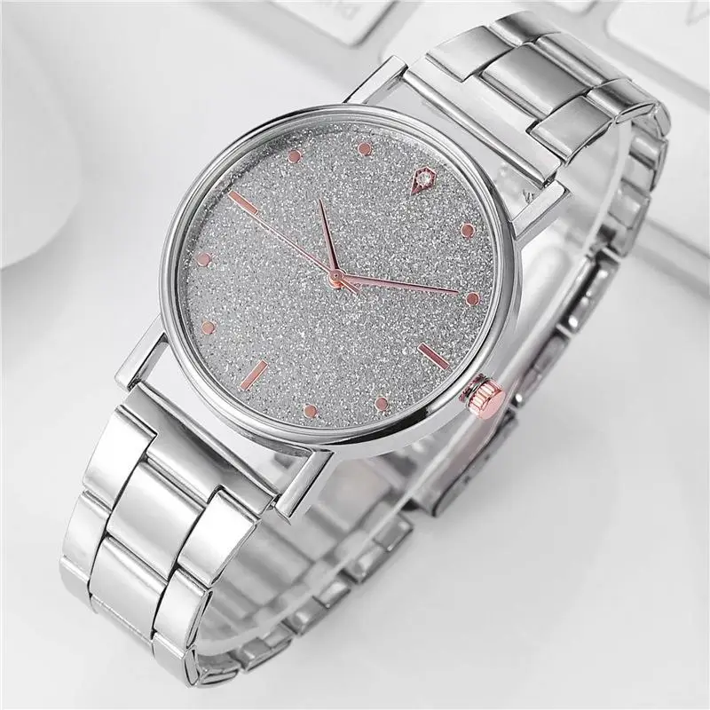 Starry Silver Pink Quartz Watch
