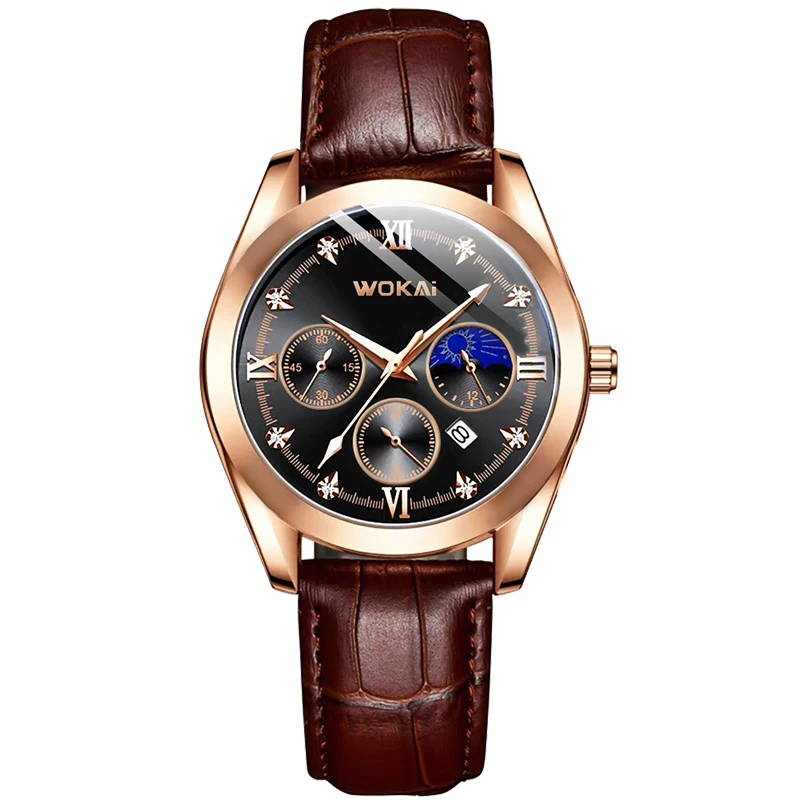 Luxury Rhinestone Quartz Watch for Men