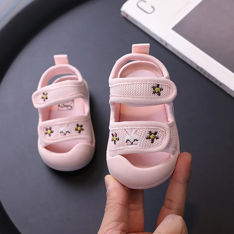 Summer Toddler Sandals – Closed Toe Soft Bottom Shoes for Girls– Closed Toe Soft Bottom Shoes for Girls - Image 4